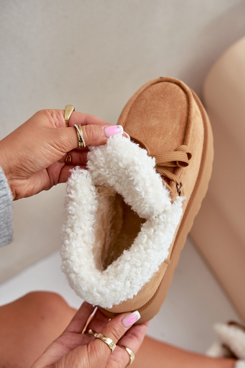 Dámske Snehule Na Platforme S Kožušinou Typ Branek Camel Ciabellae