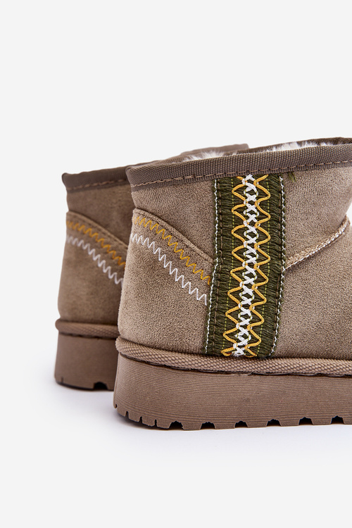 Dětské zateplené sněhule Zelené Leonora