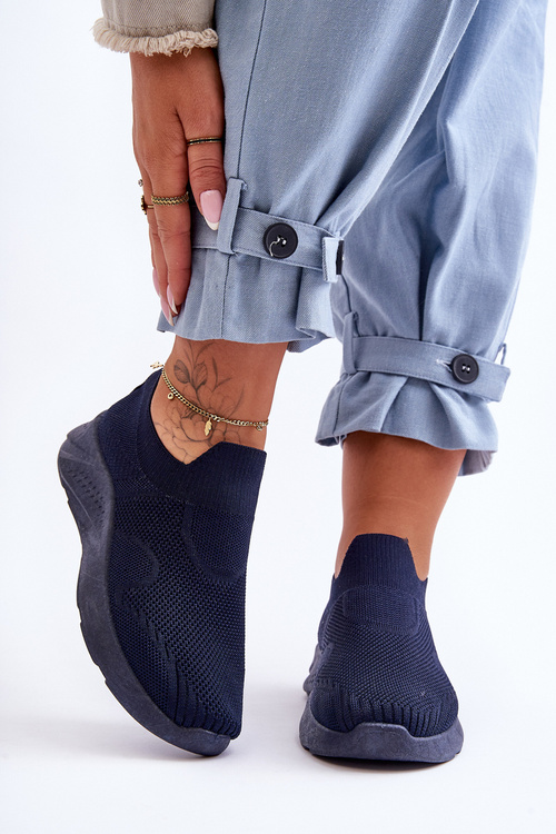 Dámske vložené športové topánky Claris Navy modré