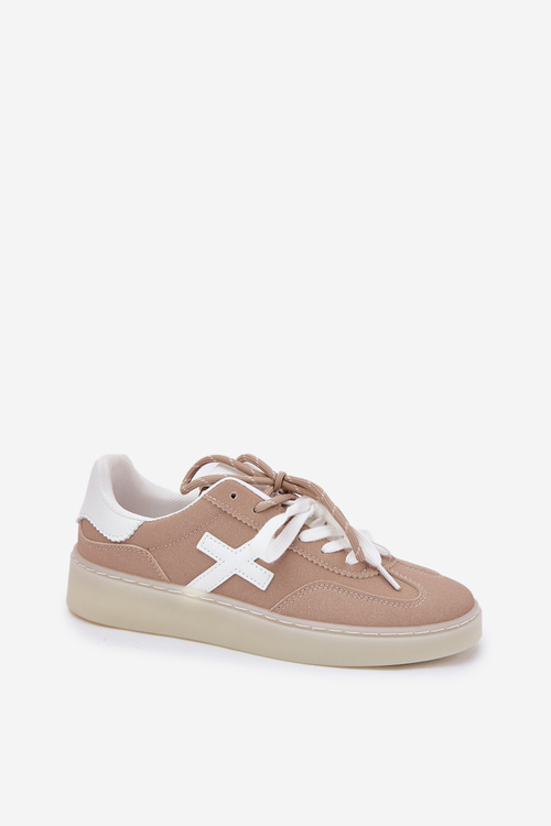 Nízké Dámské Sportovní Boty Béžové Zelevelis