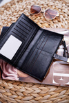 Veľká čierna AD-64 Dámska peňaženka