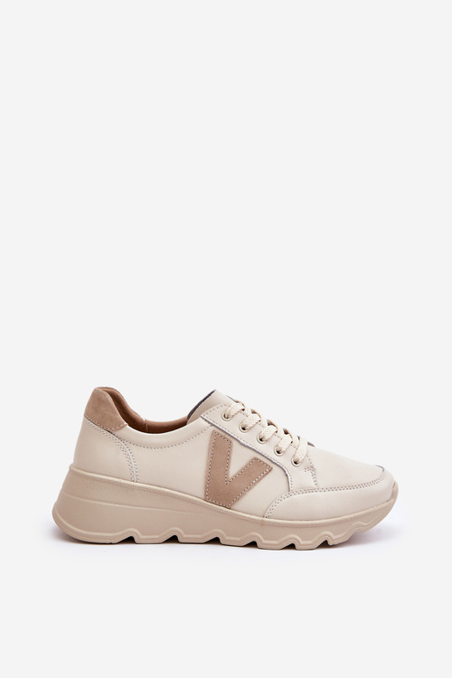 Dámska Kožená Športová Obuv Vinceza 7918 Béžová