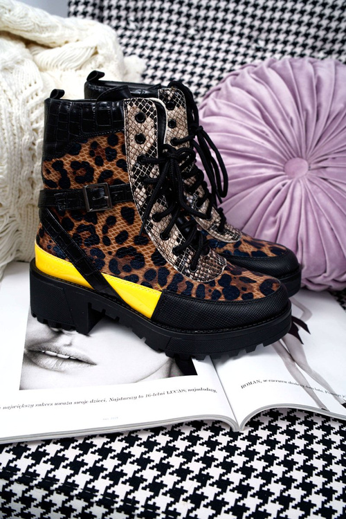 Dámské Kotníkové Boty Leopard Femida