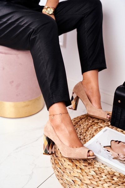 Semišové čerpadlá Sergio Leone PB135 béžová