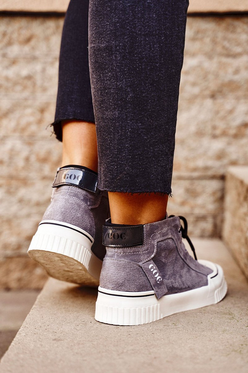 Dámske športové kožené topánky Goe Grey GG2N3079