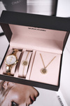 Hodinky Set Braceet Giorgio a Dario Golden Coin Náhrdelník