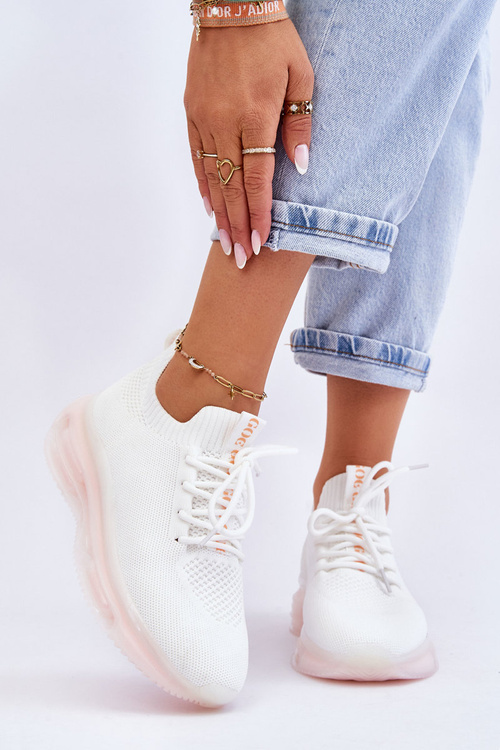 Dámské nazouvací ponožkové boty GOE JJ2N4079 Bílá