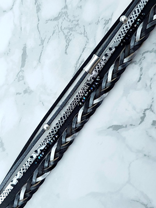 Dámsky náramok širokej čiernej Michiko