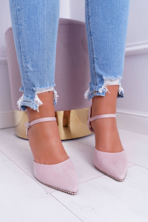 Dámské Lodičky Na Jehlovém Podpatku s špičatým Nosem Růžové Trends