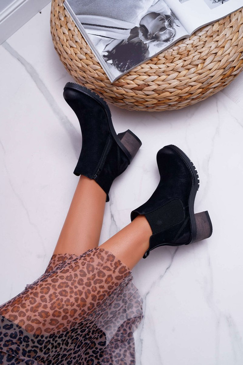 Dámské Kotníkové Boty Na Podpatku Sergio Leone Černé BT702