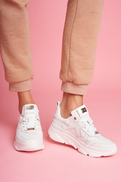 Dámske športové kožené topánky Goe White FF2N3018