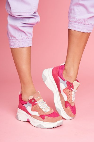 Dámská Sportovní Obuv Goe Kožená Růžová FF2N3010