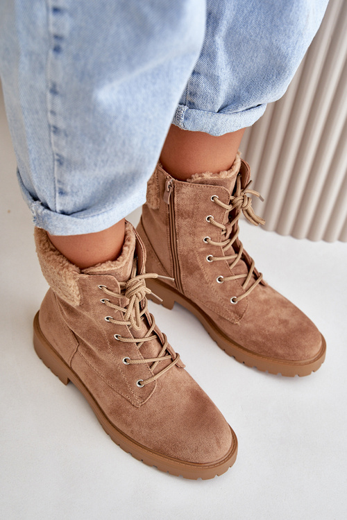 Dámske podšité pracovné topánky na zips hnedé Mivael