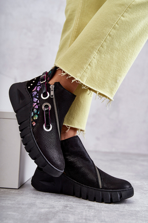 Kožené boty Maciejka 05660-20 Černá