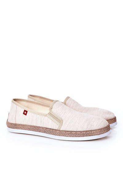 Pánske espadrilles veľká hviezda HH176001 béžová