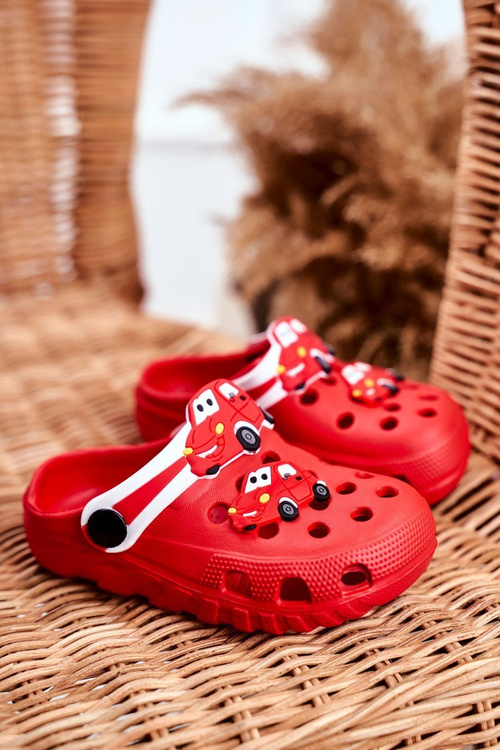 Detské papuče penové handry červené autá bruno