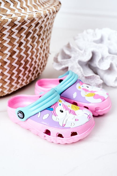 Dětské Pěnové Nazouváky S Jednorožcem Růžové