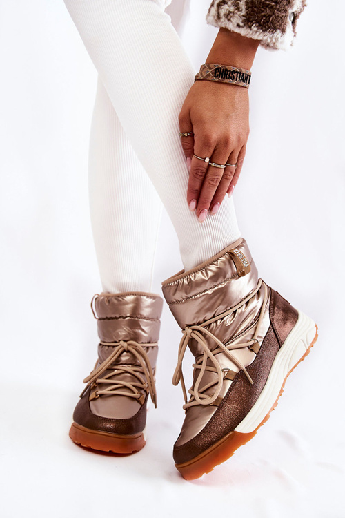 Dámské sněhule Memory Foam Big Star KK274276 Zlato-hnědá