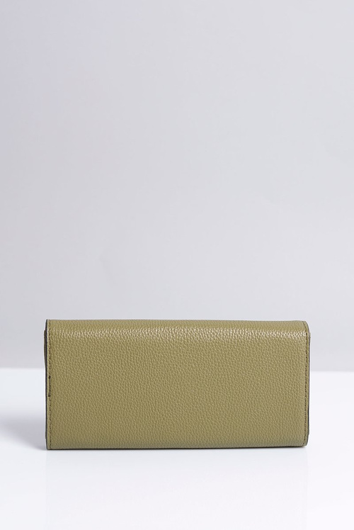 Duży Damski Oliwkowy Portfel