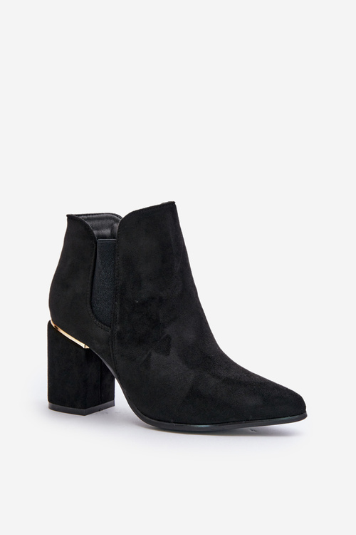 Eko Velurové Boty Na Podpatku Zateplené Hnědé Daivine