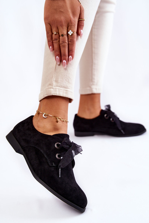 Dámské semišové vázané boty La.Fi 210014B-SU Černé