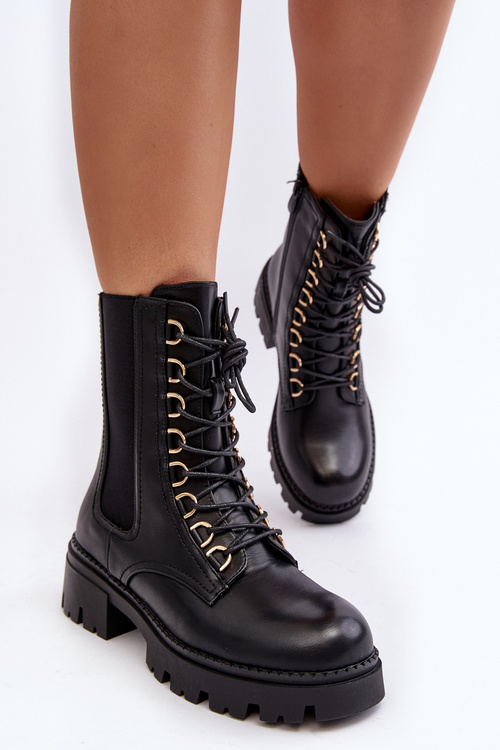 Dámske kožené topánky Black Charmea