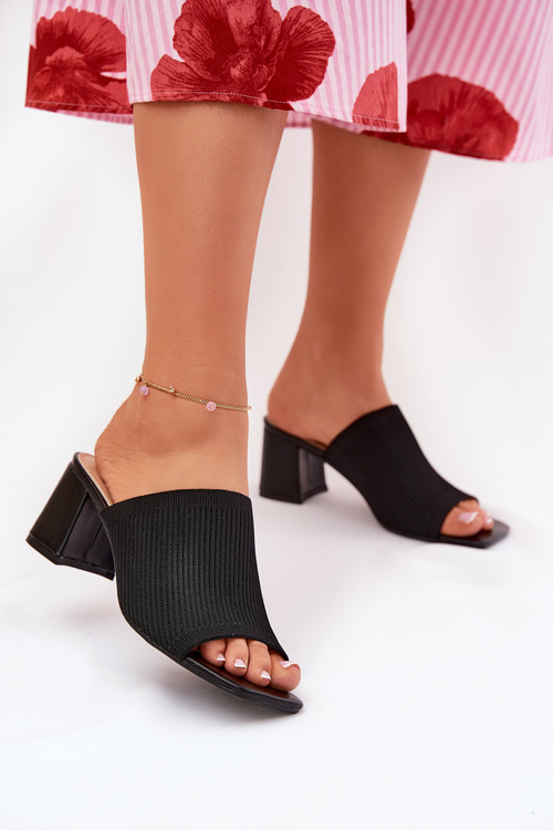 Dámske Sandále Na Opätku Typ Blok Čierne Wenilan