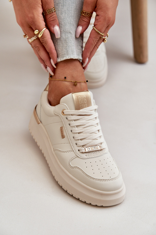 Dámske Tenisky Na Platforme Big Star OO274757 HI-POLY SYSTEM Biele