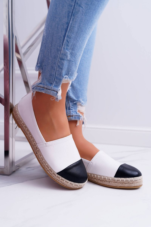 Dámské Espadrilky Bílé Flaty