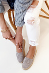 Dámske espadrilly na platforme Straw Grey Febi