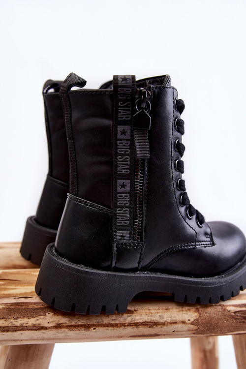 Dětské kozačky se zipem Big Star KK374136 černé