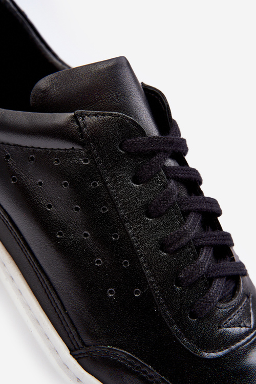 Pánské kožené sportovní boty Zazoo 1544 černé