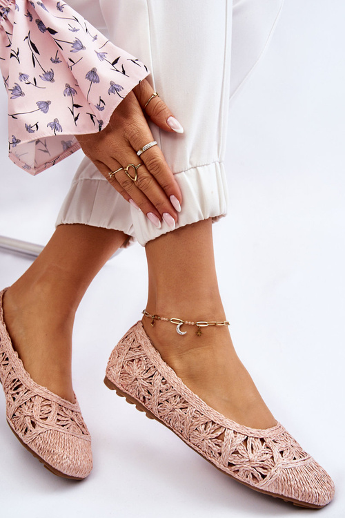 Otvorené módne baleríny Thiago Pink