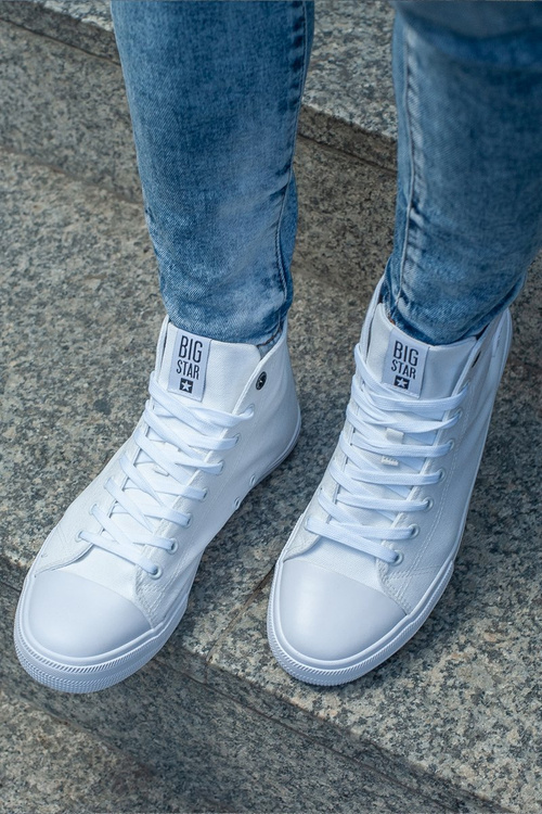 Pánské klasické vysoké tenisky BIG STAR FF174551 Bile