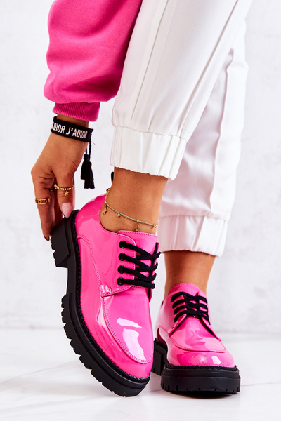 Maľované zviazané topánky la.fi ružové joselin