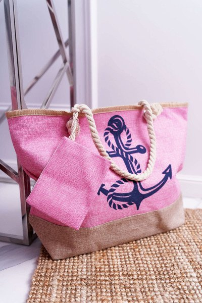 Velká Plážová Kabelka Růžová