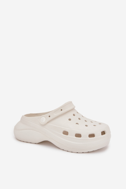 Dámské Pěnové Pantofle Na Platformě Bílá Elisra