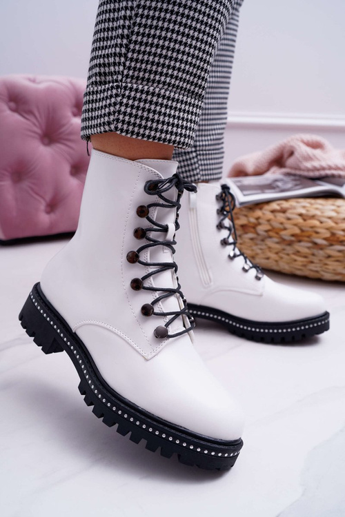 Dámské Kotníkové Boty Bílé Buena