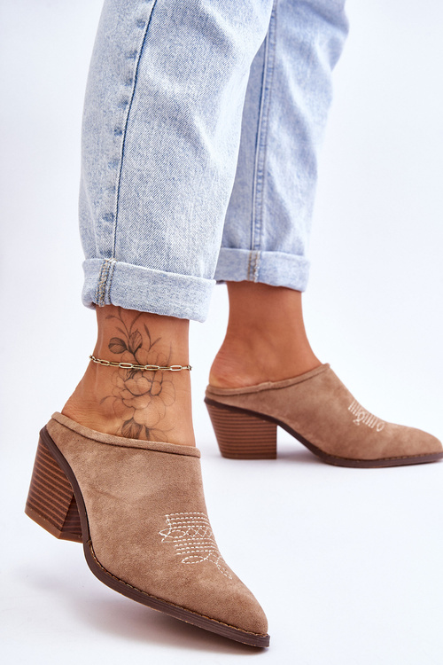 Ženské semišové flip -flops béžová Romina