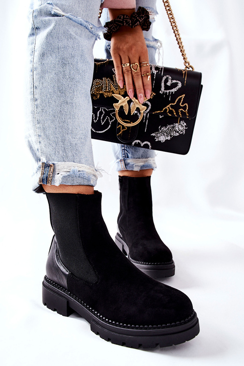 Izolované topánky čierne prestóny