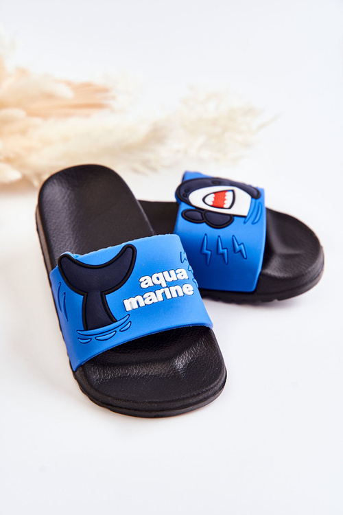 Lehké dětské pantofle tmavě modrá Sharky