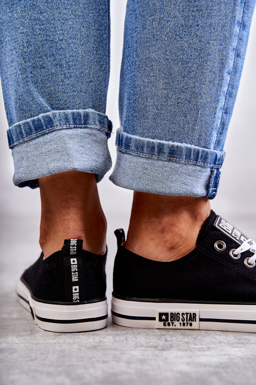 Dámské Materiál Sneakers Big Star KK274102 Černá
