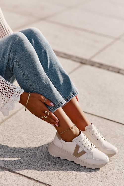 Dámska Kožená Športová Obuv Vinceza 7918 Béžová