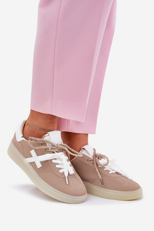 Nízke Dámske Športové Topánky Béžové Zelevelis