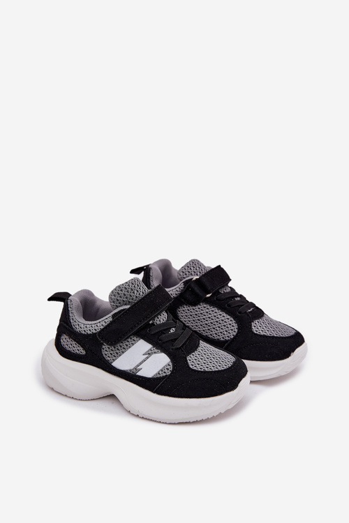 Dětské Sportovní Boty Tenisky Na Suchý Zip Černé Šedé Selinea