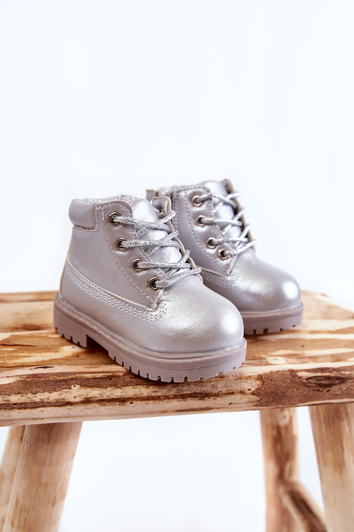 Detské topánky so striebornými dexterovými topánkami