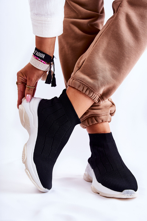 Dámska vysoká -fabrická športová topánky čierna nolly