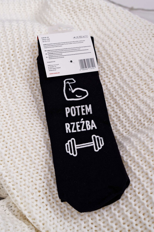 Pánske ponožky Soxo najskôr omšate, potom socha