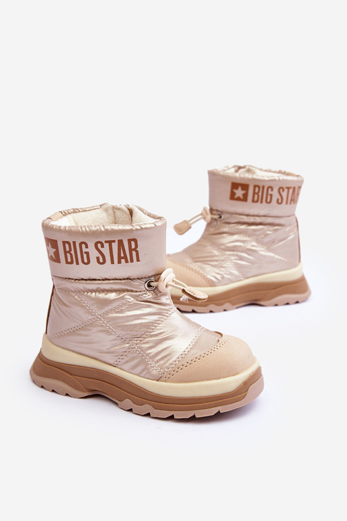 Dětské zimní boty s opláštěním a zipem černé Big Star MM374197