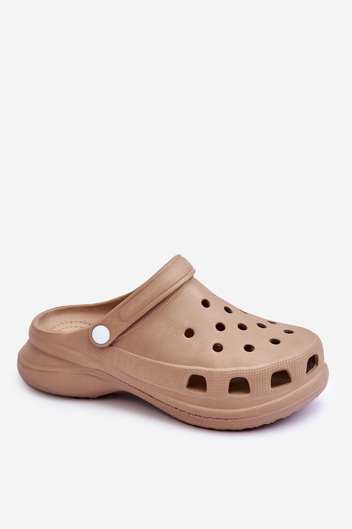 Pěnové Sandály Crocs Na Robustní Podrážce Béžová Katniss